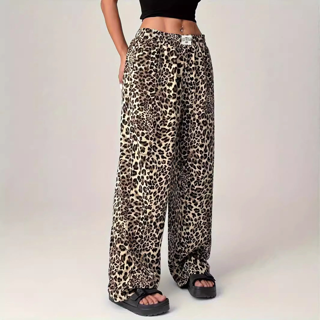 Leopard Print Straight Leg Trousers in Brown Leopard — VerolynBoutique