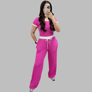 Verolyn - Short Sleeve Wide Leg Set