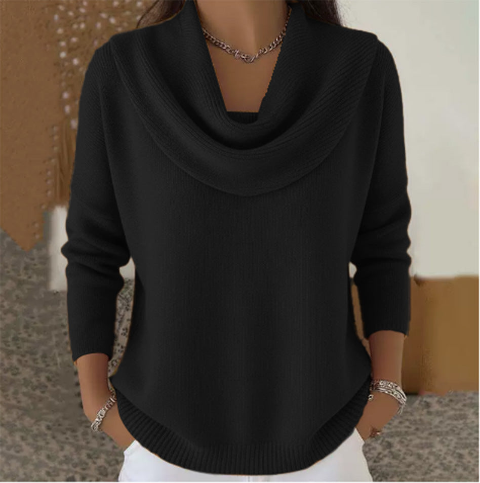 Verolyn cowl neck relaxed jumper in black