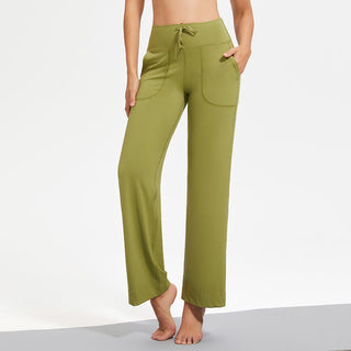 Patch Pocket Wide Leg Trousers in Lime — VerolynBoutique