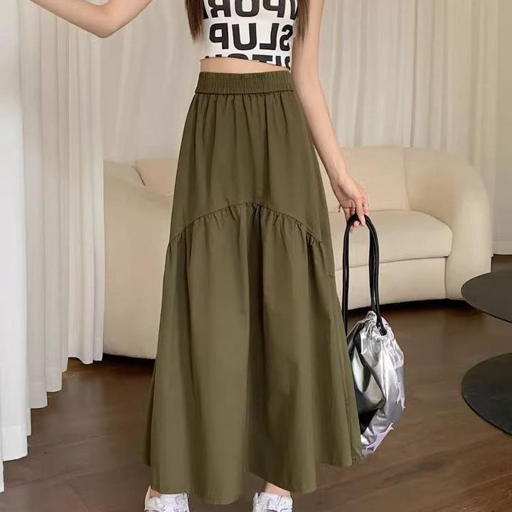 Tiered Pull-On Maxi Skirt in White — VerolynBoutique