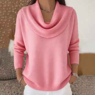Verolyn cowl neck relaxed jumper in pink