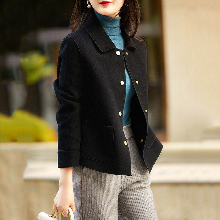 Patch Pocket Collared Blazer in Black — VerolynBoutique