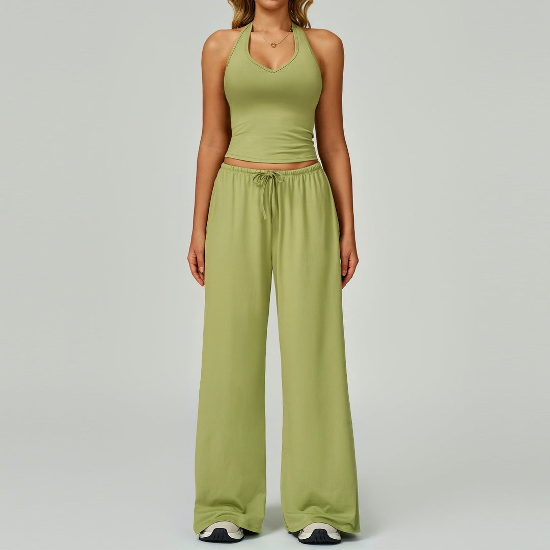 Verolyn - Crop Tank &amp; Wide-Leg Trouser Set