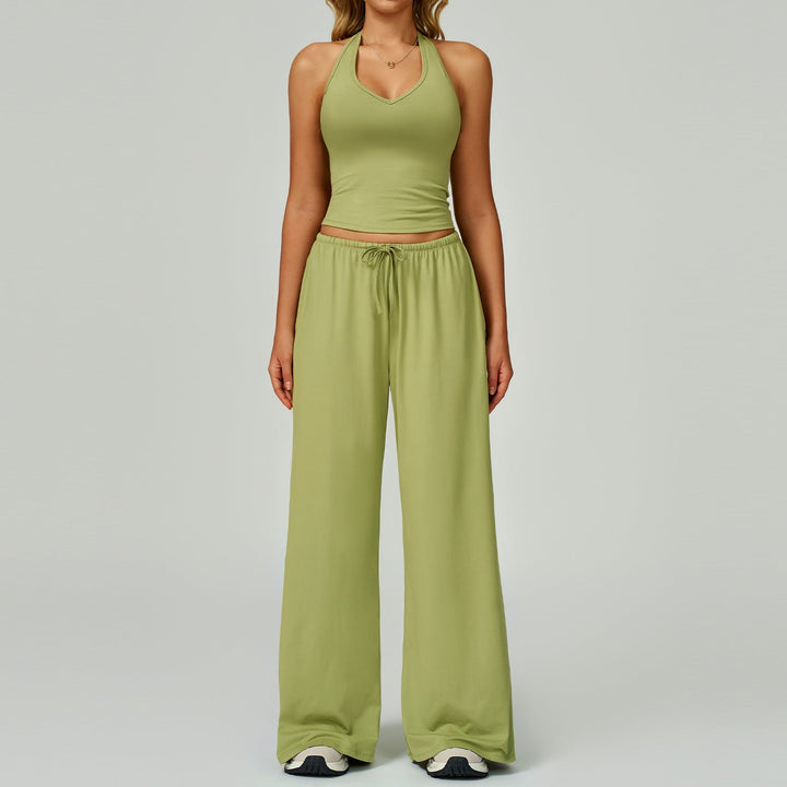 Verolyn - Crop Tank &amp; Wide-Leg Trouser Set