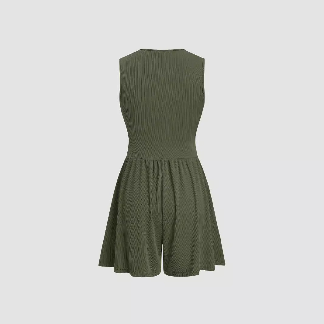 Verolyn - V-Neck Overall Romper