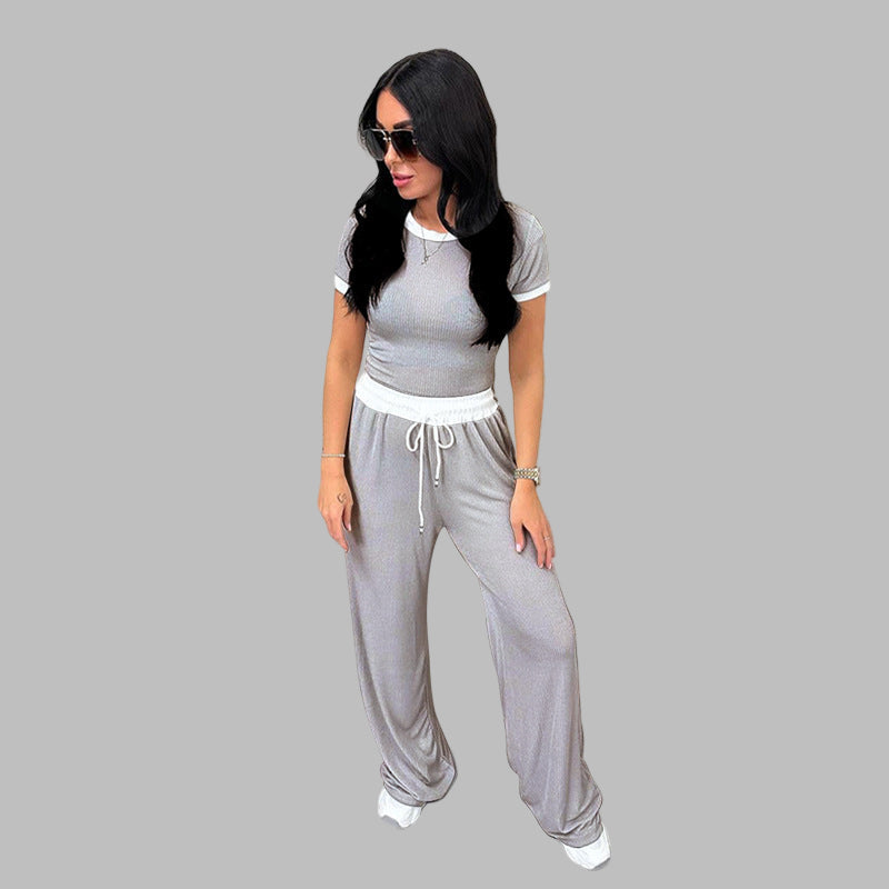 Verolyn - Short Sleeve Wide Leg Set