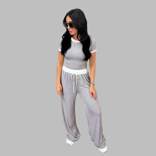 Verolyn - Short Sleeve Wide Leg Set
