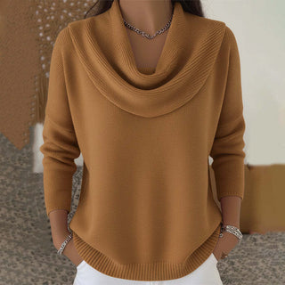 Verolyn cowl neck relaxed jumper in brown