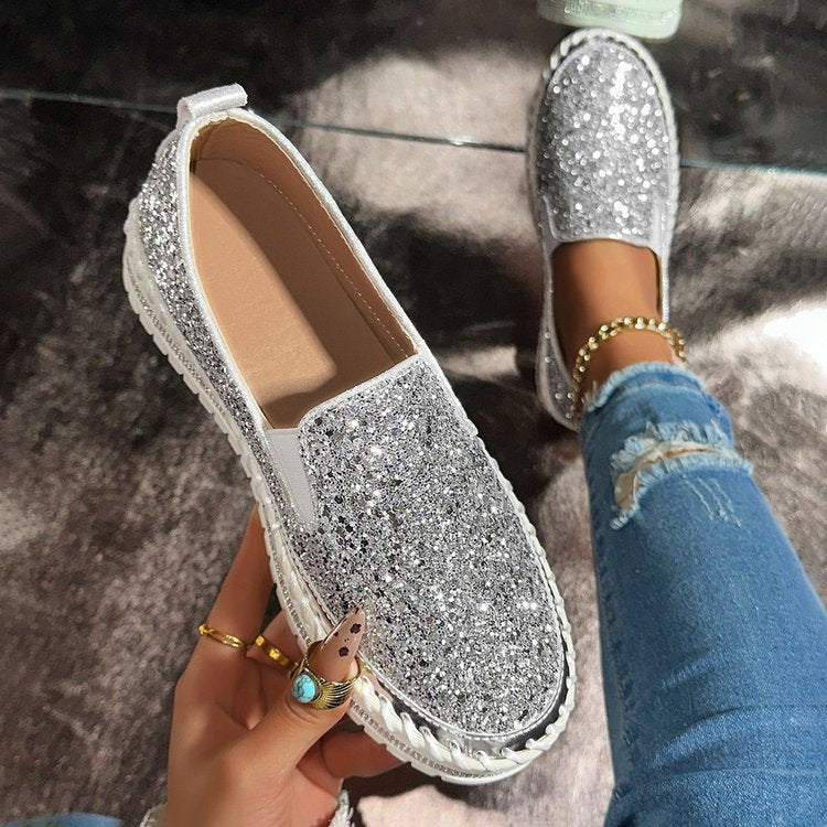 Verolyn - Glitter Slip-On Loafers