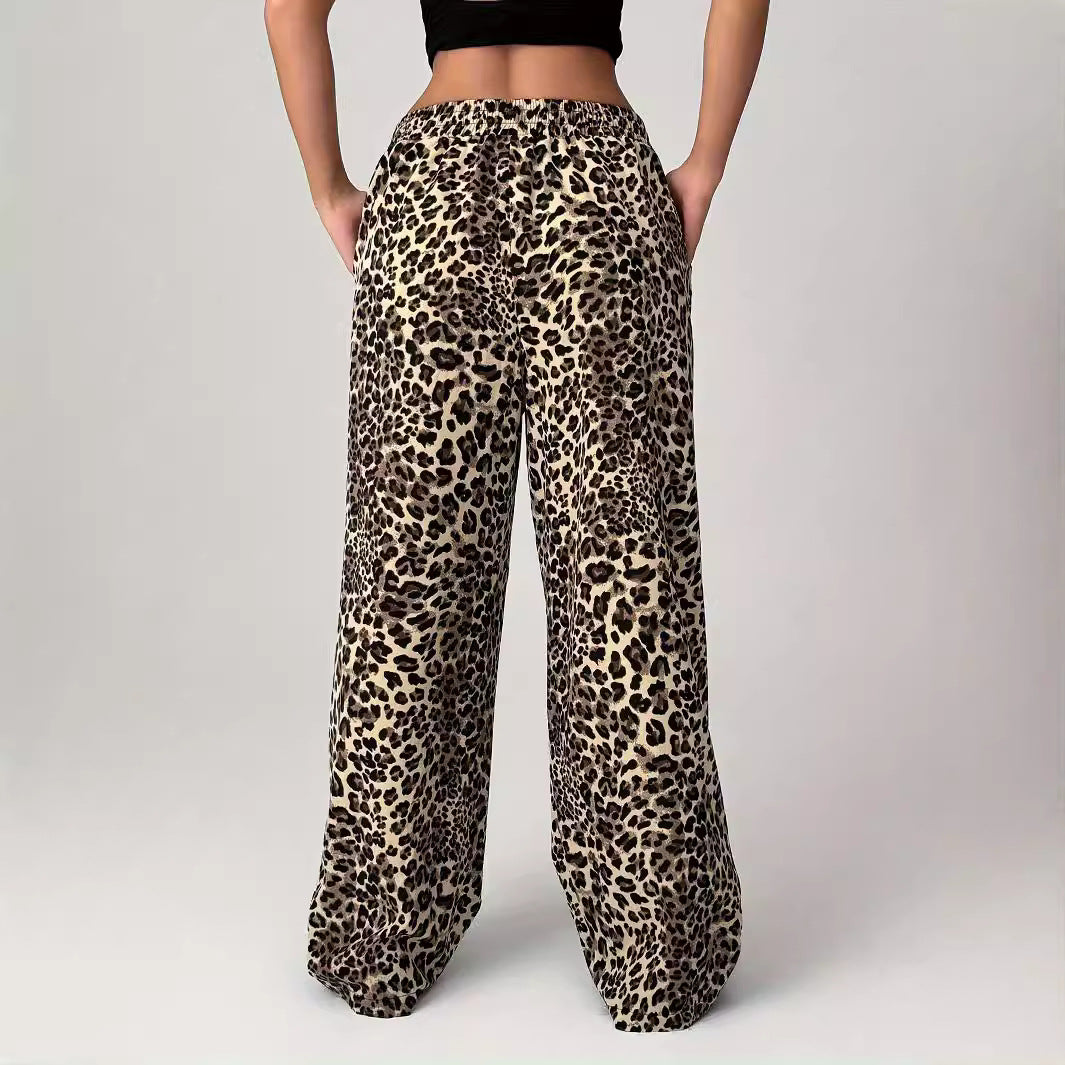 Leopard Print Straight Leg Trousers in Brown Leopard — VerolynBoutique