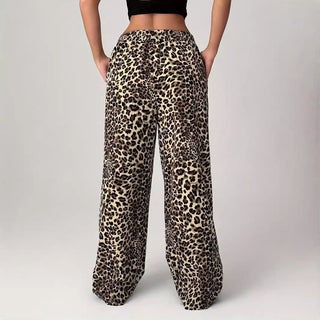 Leopard Print Straight Leg Trousers in Brown Leopard — VerolynBoutique
