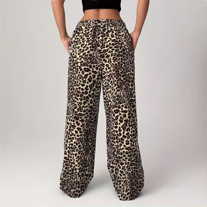 Leopard Print Straight Leg Trousers in Brown Leopard — VerolynBoutique