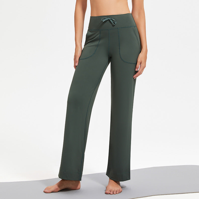 Patch Pocket Wide Leg Trousers in Green — VerolynBoutique