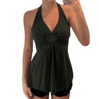 Basic Halter Neck Tank Top in Purple — VerolynBoutique