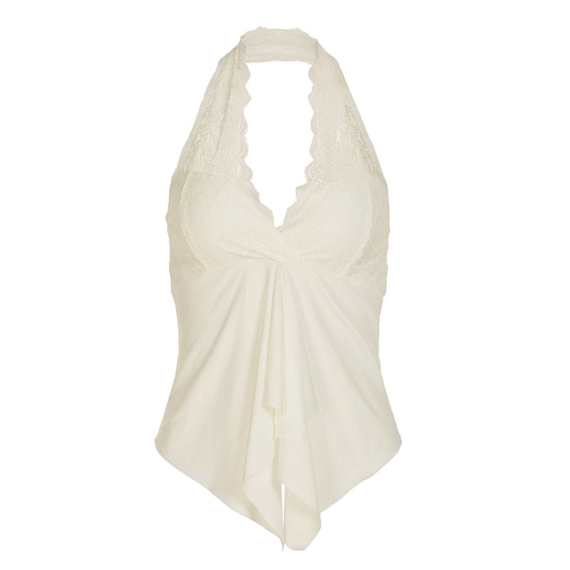 Basic Halter Neck Tank Top in White — VerolynBoutique