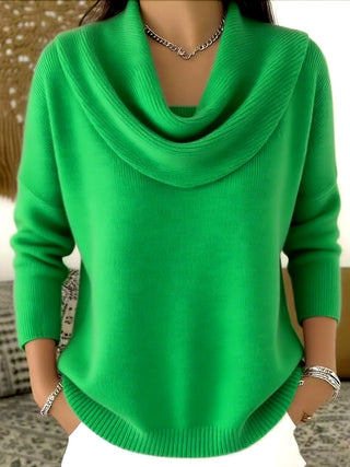 Verolyn cowl neck relaxed jumper in light green