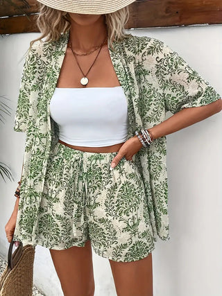 Verolyn - Floral Top &amp; Shorts Set