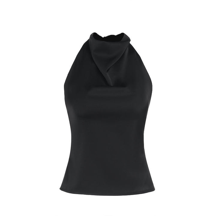 Halter Neck Backless Top in Black — VerolynBoutique