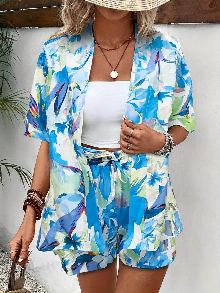 Verolyn - Floral Top &amp; Shorts Set