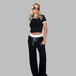 Verolyn - Short Sleeve Wide Leg Set