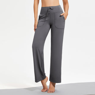 Patch Pocket Wide Leg Trousers in Charcoal — VerolynBoutique