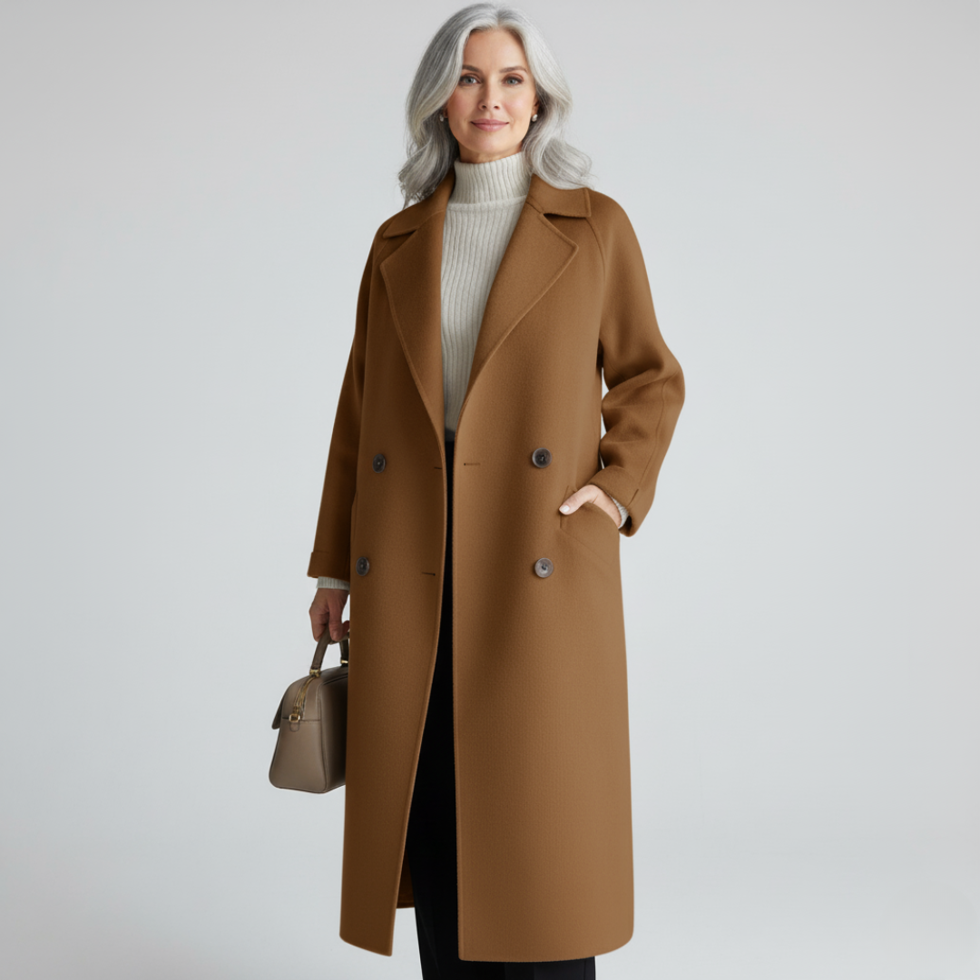 Relaxed Soft Texture Long Coat in Brown — VerolynBoutique