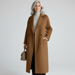 Relaxed Soft Texture Long Coat in Brown — VerolynBoutique