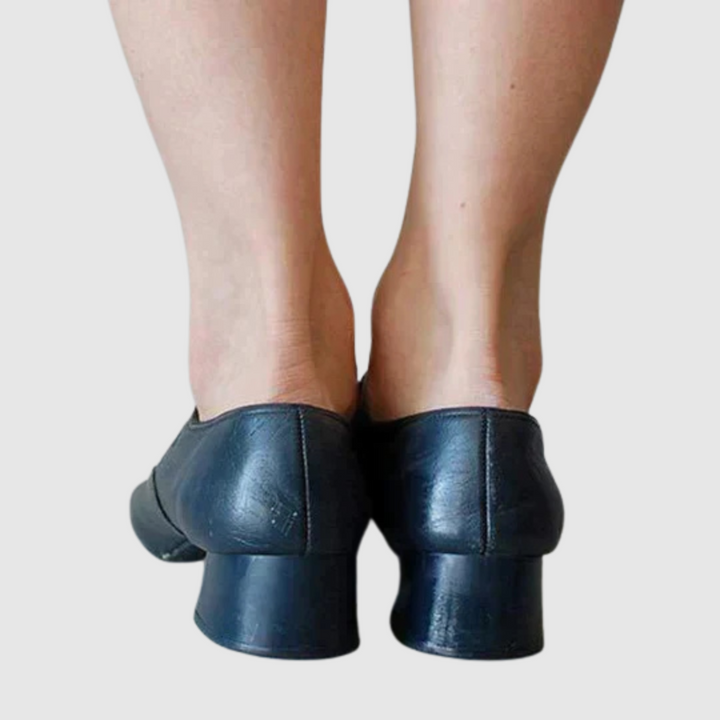 Cutout Buckle Mary Jane Shoes in Black — VerolynBoutique
