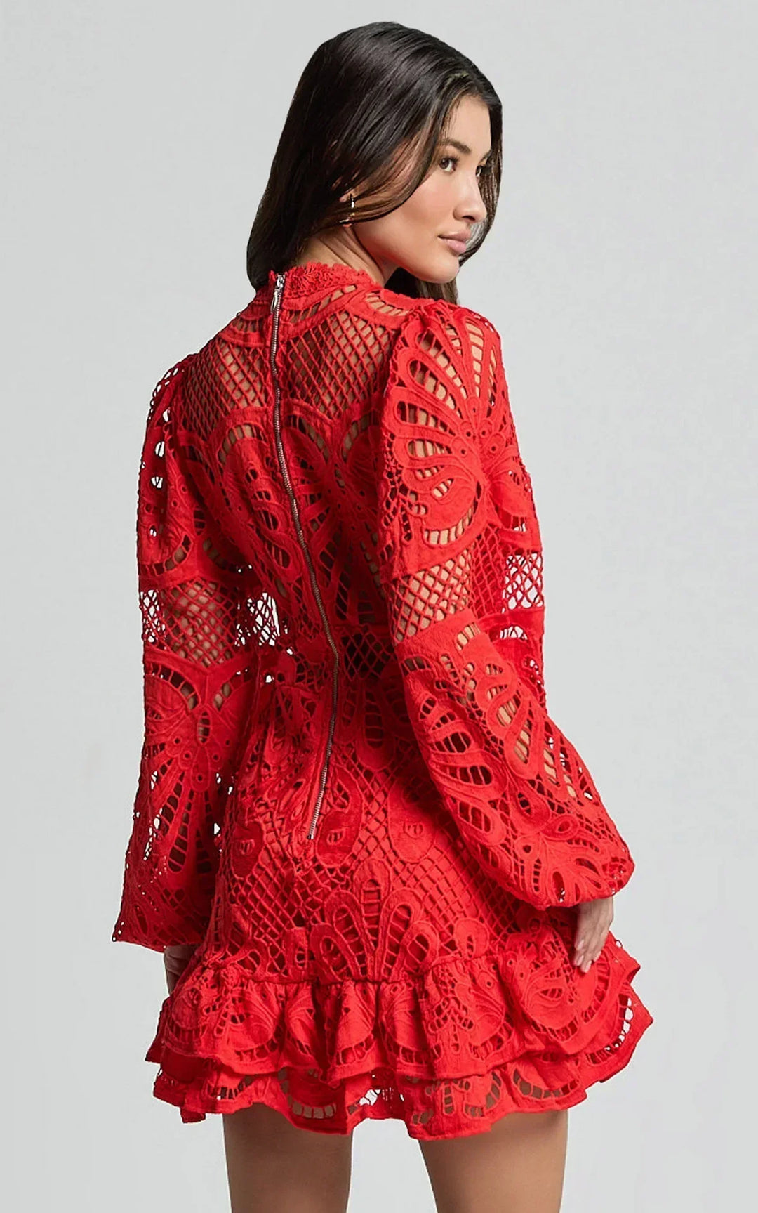 Verolyn - Stand Collar Mini Dress