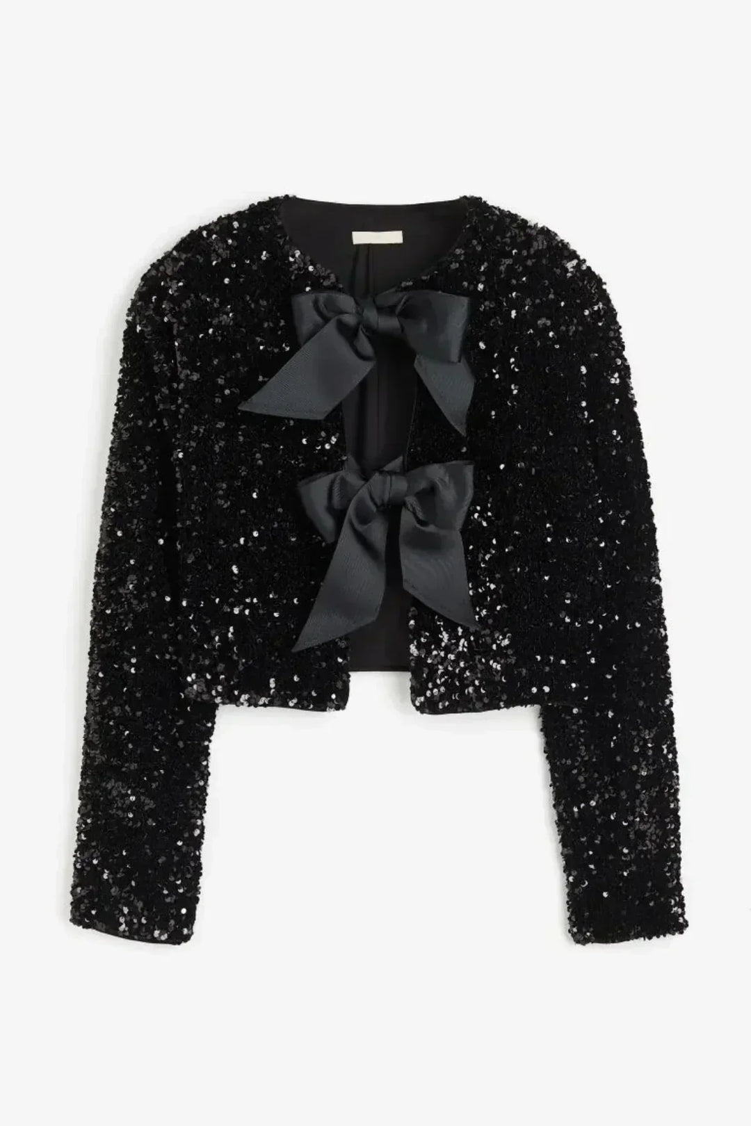 Verolyn - Sequin Bow Neck Blouse