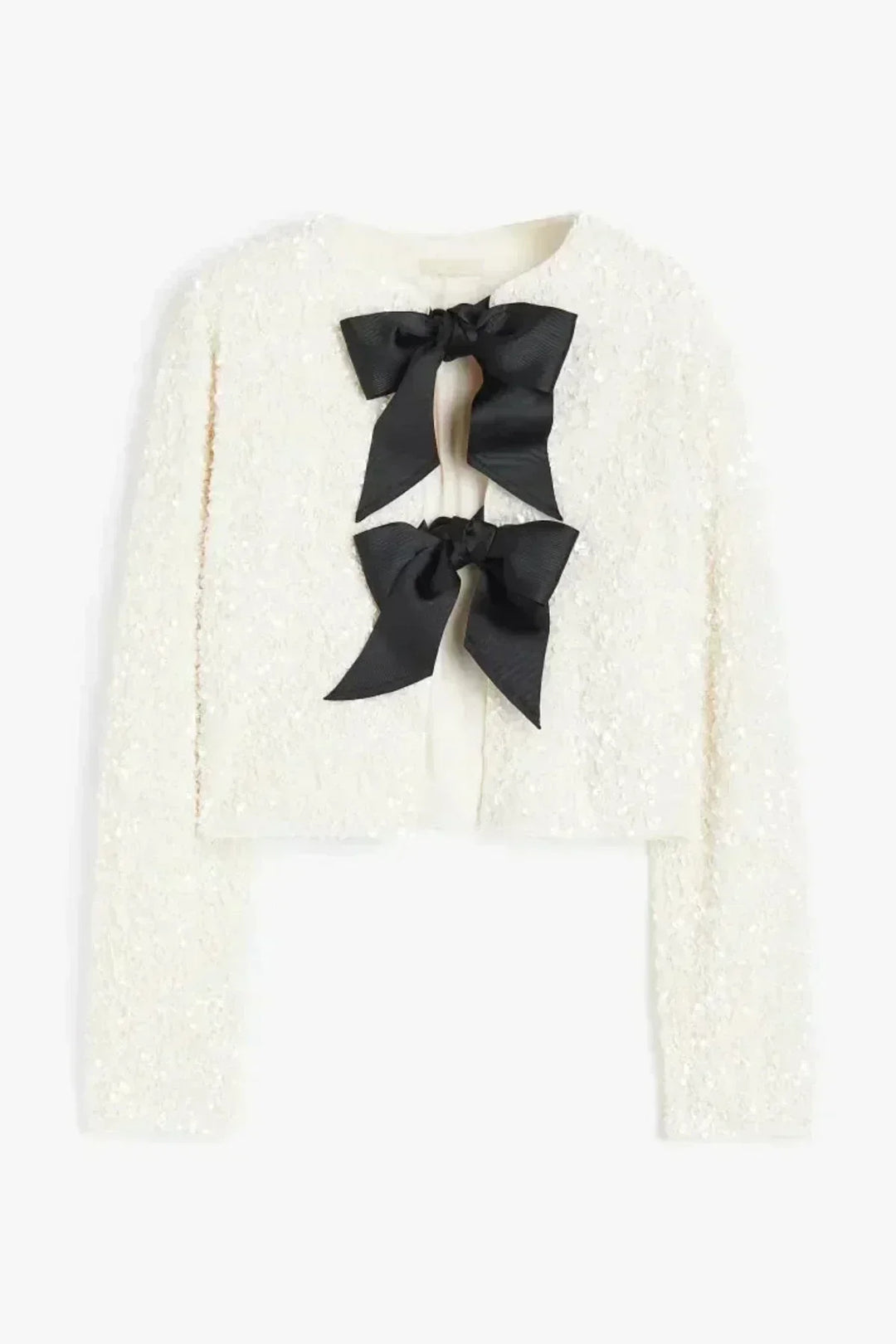 Verolyn - Sequin Bow Neck Blouse