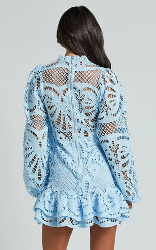 Verolyn - Stand Collar Mini Dress