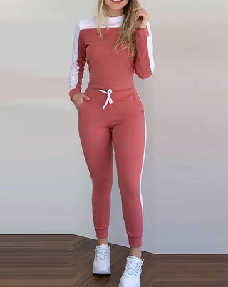 Sporty Jogger Set in Coral — VerolynBoutique