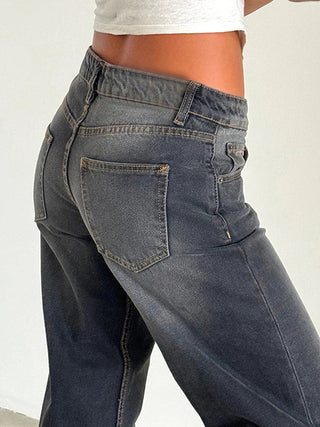 Vintage Wash Baggy Jeans in Grey — VerolynBoutique