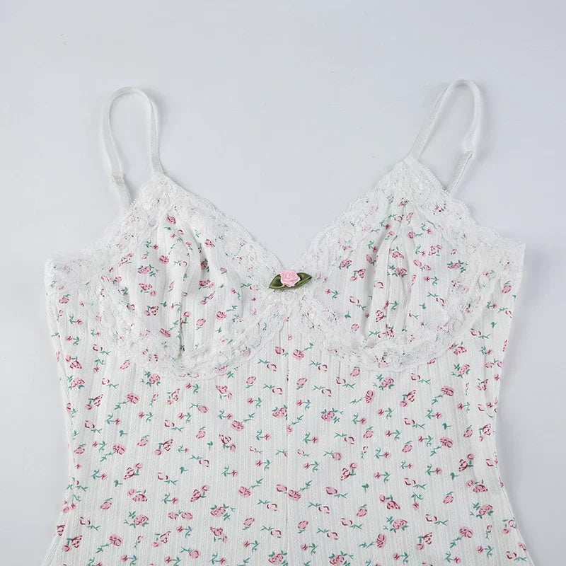 Verolyn - Floral Sleeveless Bodysuit