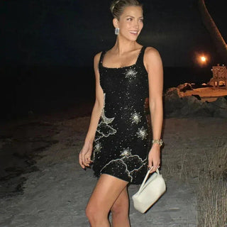 Verolyn - Sequin Split Mini Dress