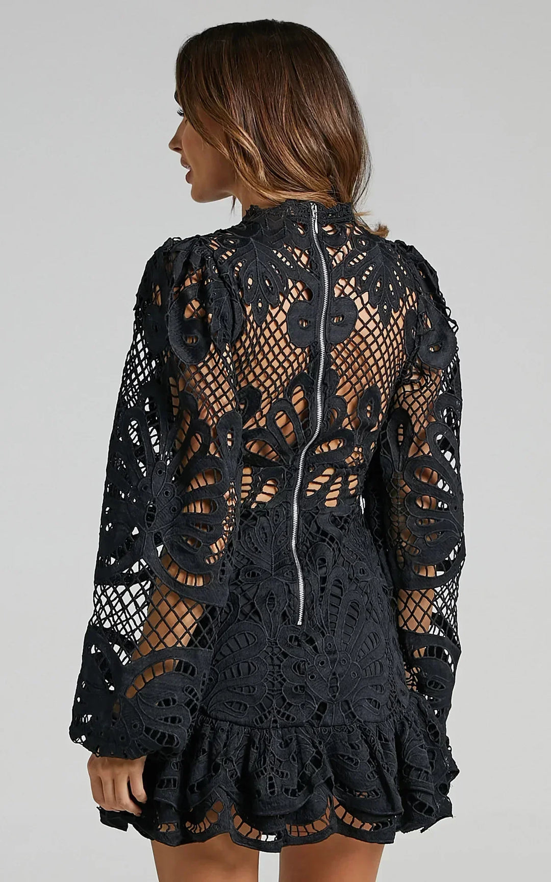 Verolyn - Stand Collar Mini Dress