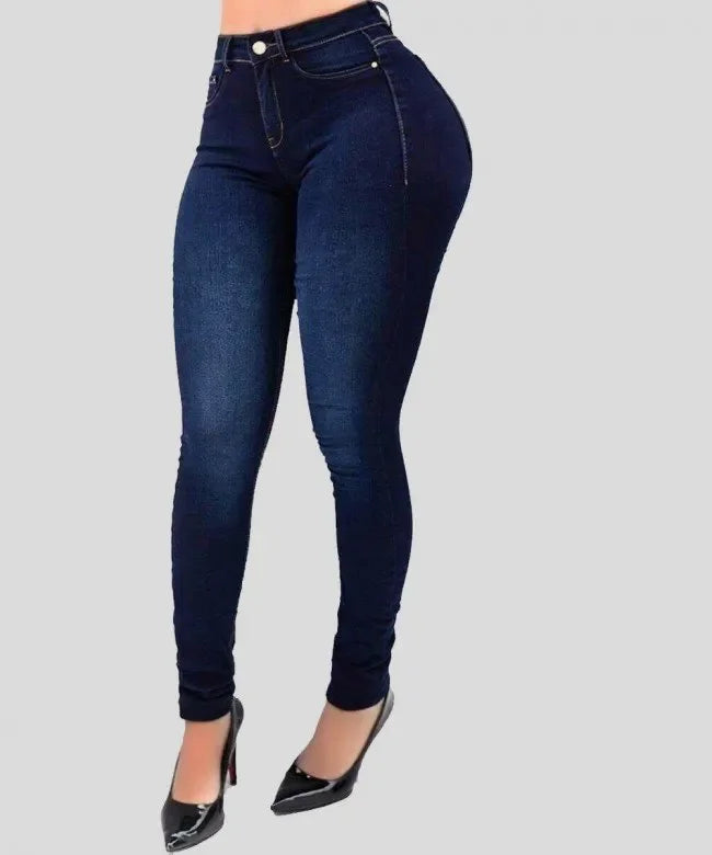 Curve Shaping Skinny Jeans in Navy — VerolynBoutique