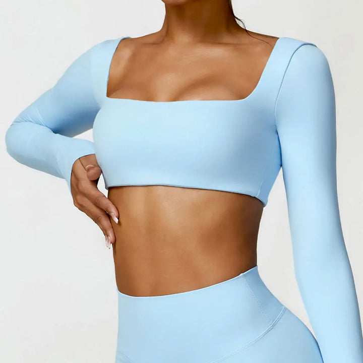 Square Neck Seamless Active Set in Camel — VerolynBoutique