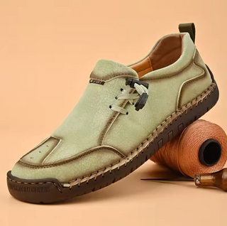 Soft Vegan Leather Walking Shoes in Green — VerolynBoutique