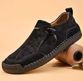 Soft Vegan Leather Walking Shoes in Black — VerolynBoutique