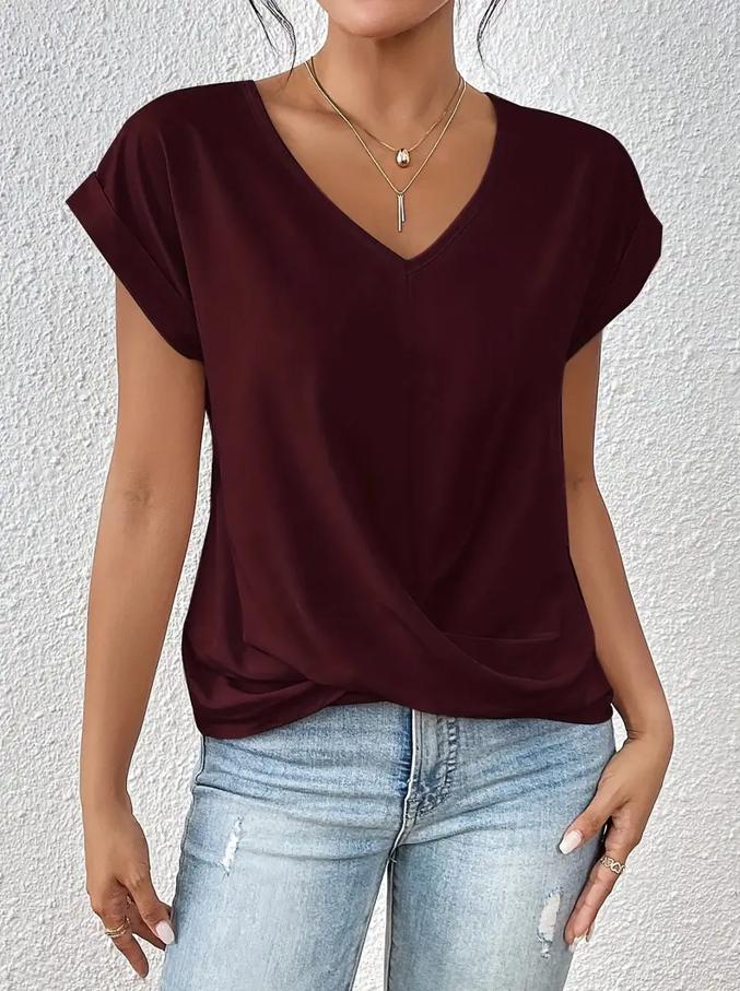 Verolyn - Classic V-Neck Top