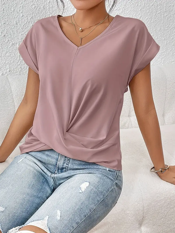 Verolyn - Classic V-Neck Top