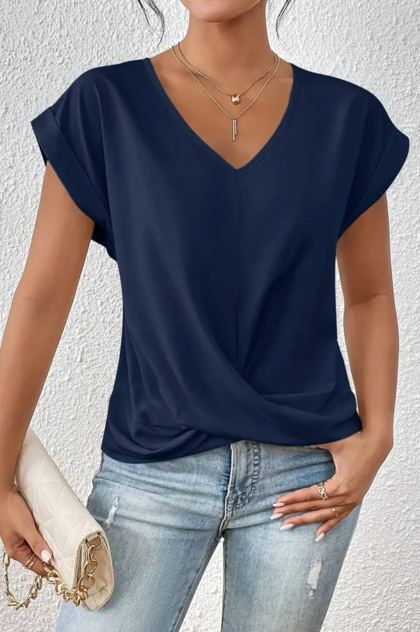 Verolyn - Classic V-Neck Top