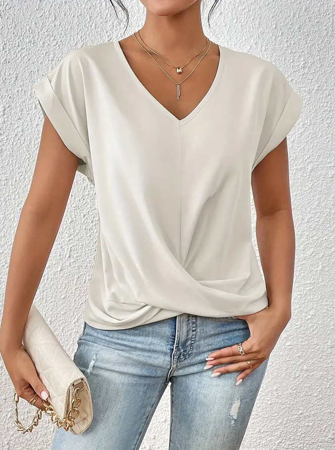 Verolyn - Classic V-Neck Top