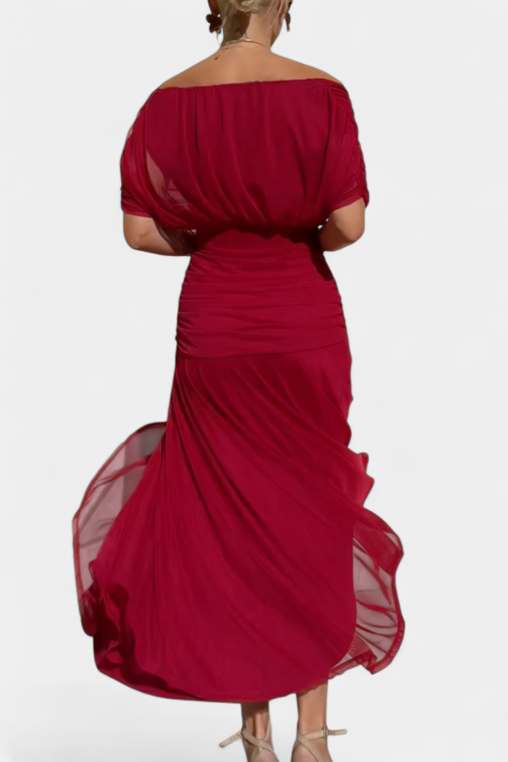 Verolyn - Flowing Floral V-Neck Dress