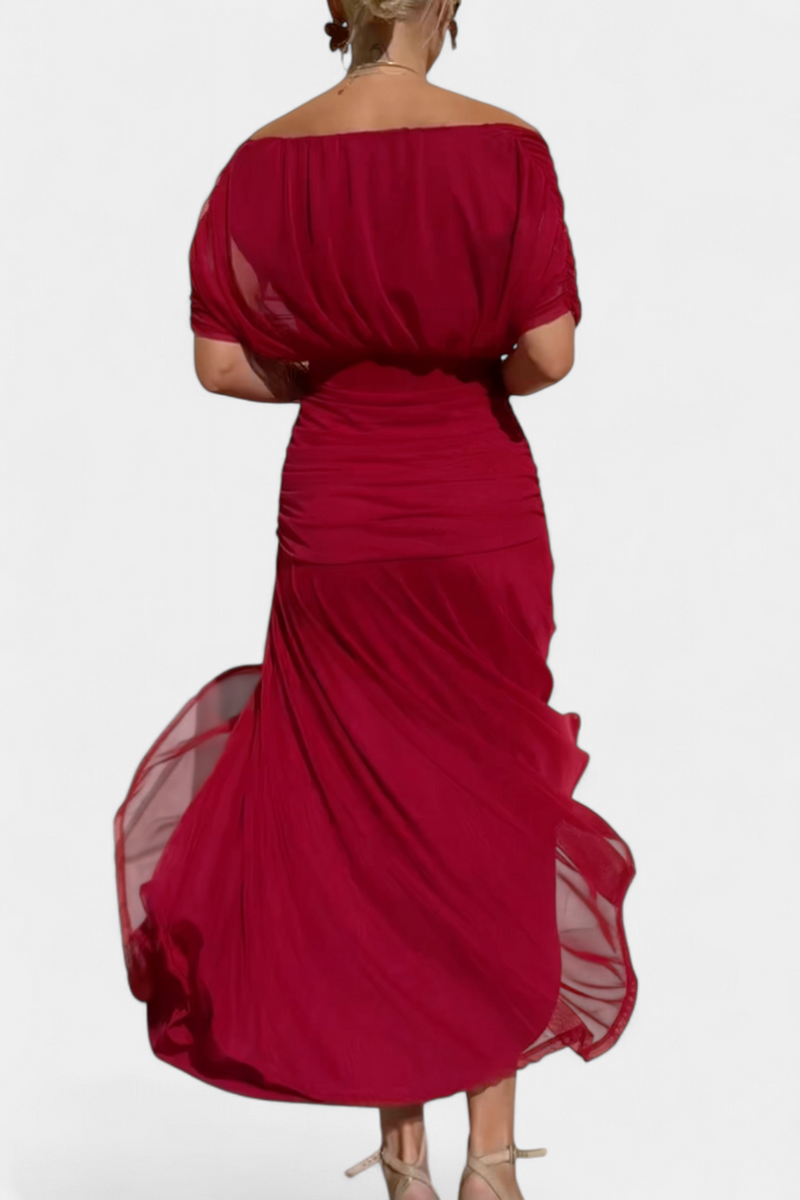 Verolyn - Flowing Floral V-Neck Dress