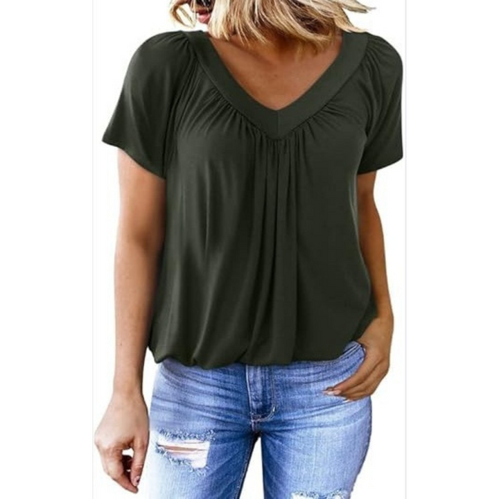 Verolyn - Relaxed V-Neck Top