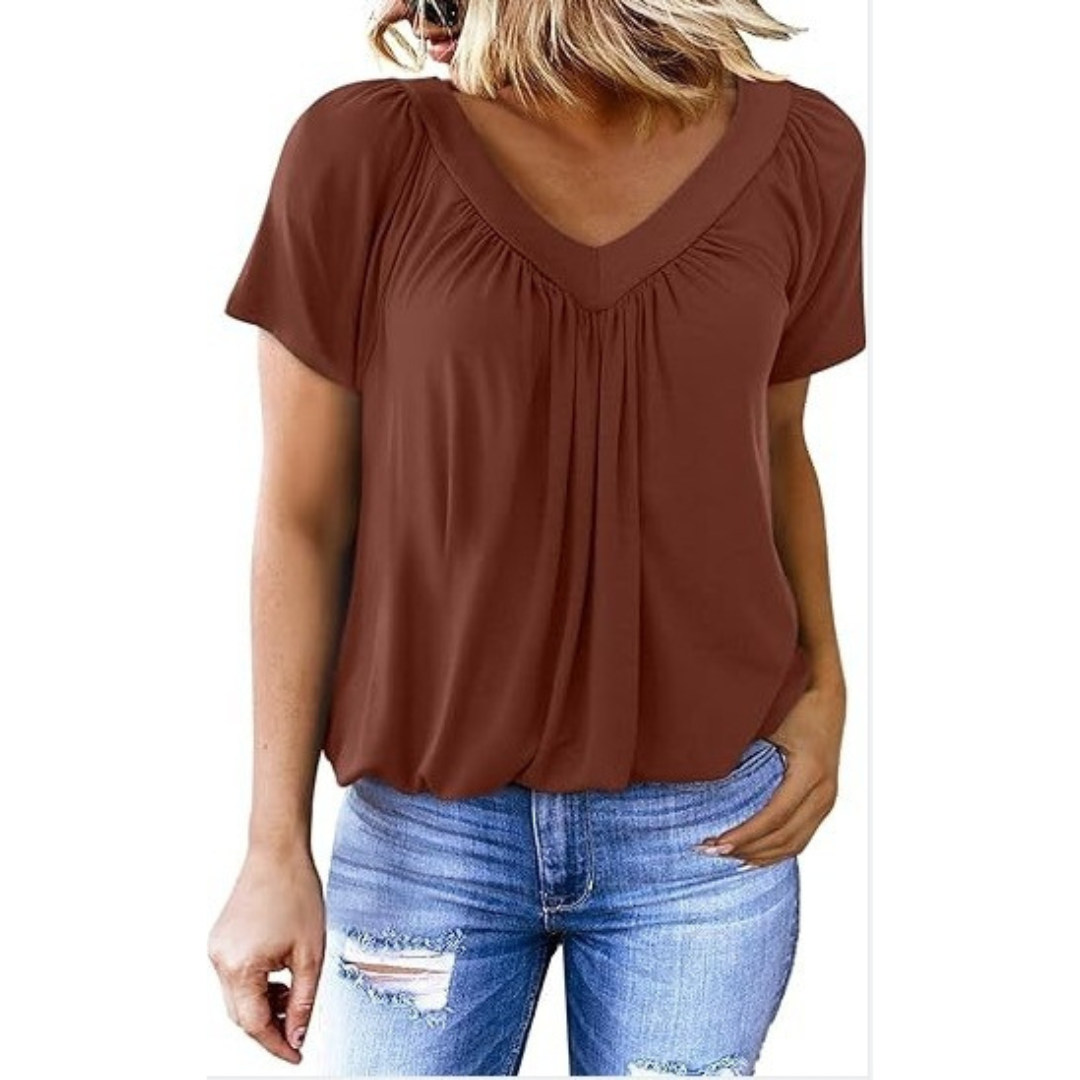 Verolyn - Relaxed V-Neck Top